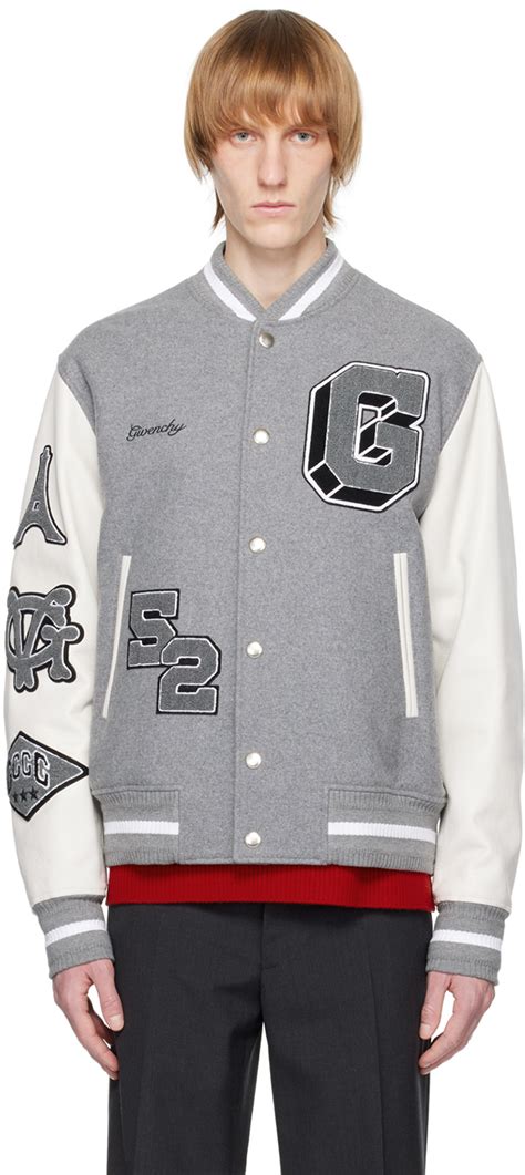 Givenchy Kids grey Varsity Bomber Jacket (12 Years) 